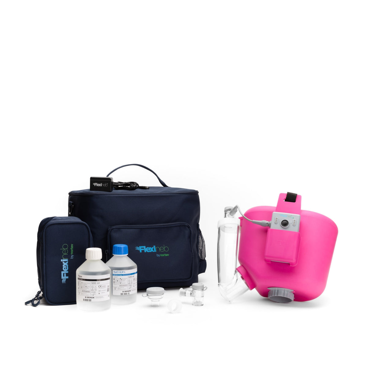 Flexineb E3 Inhalator für Pferde Komplettset Large Pink
