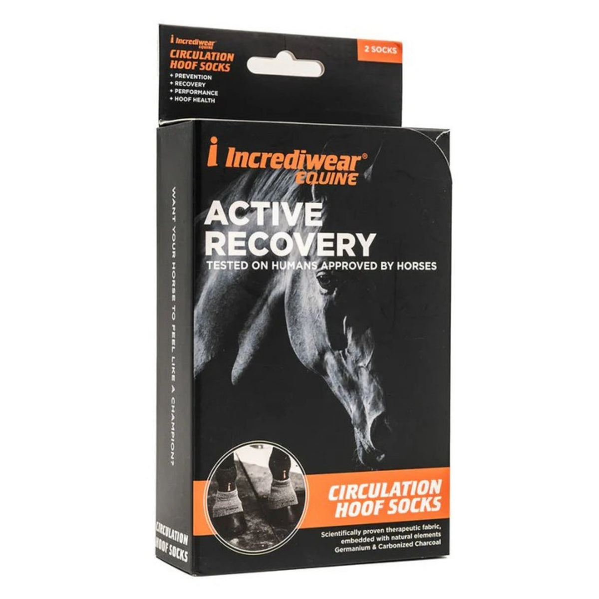 Incrediwear Equine Hoof Socks mit Ice-Effekt schwarz
